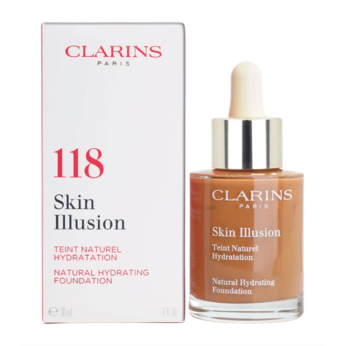 Clarins skin illusion natural hydrating foundation 118 sienna 1 oz