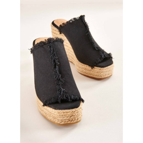 Giftcraft canvas wedge in black