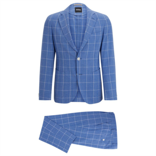 BOSS slim-fit two-piece suit in checked material