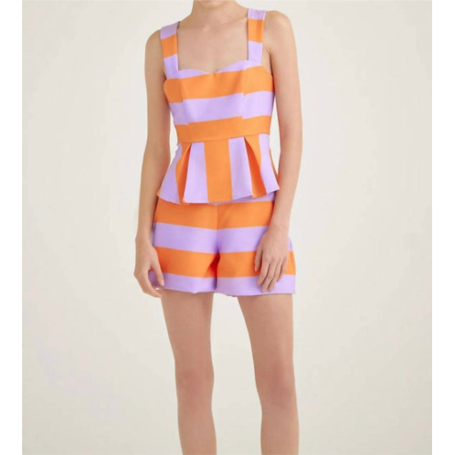 SILKA emma shorts in orange/purple stripe