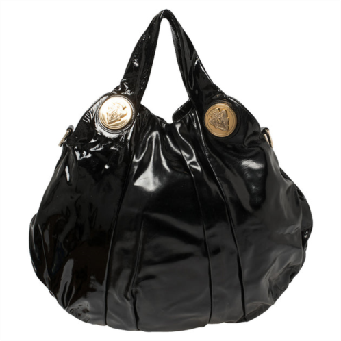 Gucci patent leather large hysteria hobo