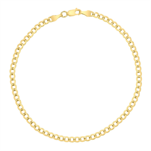 SSELECTS 14k filled 3.3mm curb link bracelet with lobster clasp