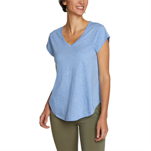 Eddie Bauer womens tryout short-sleeve v-neck t-shirt - print