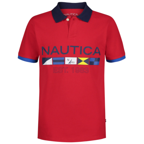 Nautica boys signal flag polo (8-20)