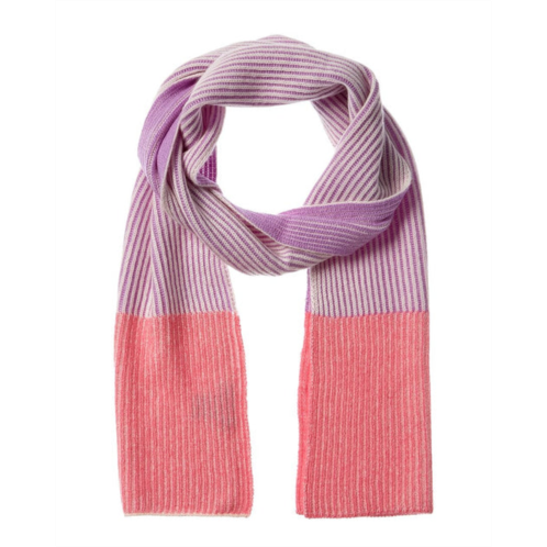 Forte Cashmere fashion plaited colorblocked cashmere scarf