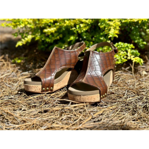 Corkys Footwear carley croc sandal in brown