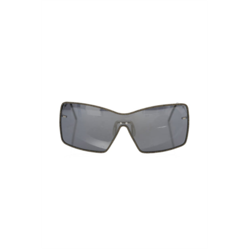 Frankie Morello elegant shield sunglasses with mirror womens lens
