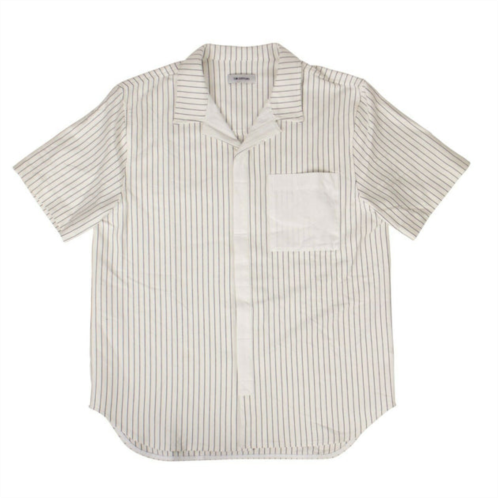 Tim Coppens cotton ecru stripe bowling shirt