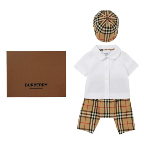 Burberry beige vintage check trouser set
