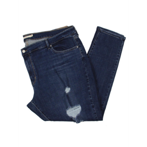 Levi Strauss & Co. plus 711 womens ripped dark wash skinny jeans