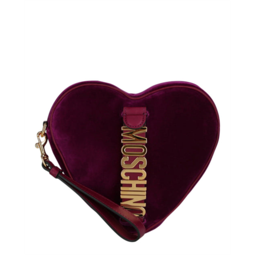 Moschino velvet heart shaped wristlet