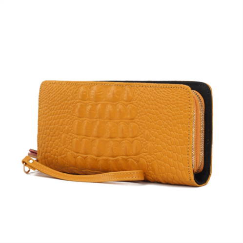 MKF Collection by Mia k. eve genuine leather crocodile-embossed womens wristlet wallet by mia k.