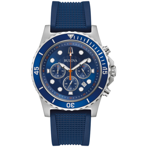 Bulova mens 42mm blue quartz watch 96k108