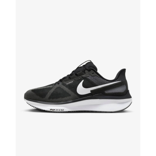 NIKE air zoom structure 25 wide in black white iron grey