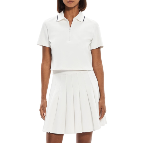 Theory womens quarter-zip collared polo top