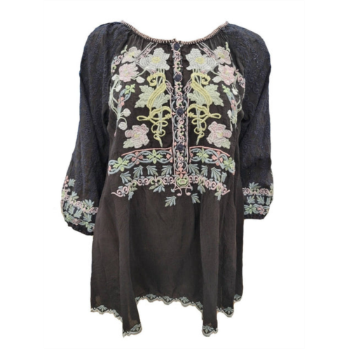 Johnny Was womens vista blouse in black