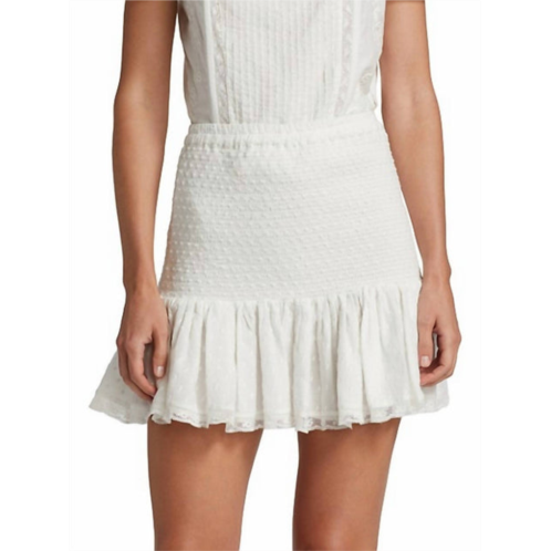 LoveShackFancy milla skirt in true white