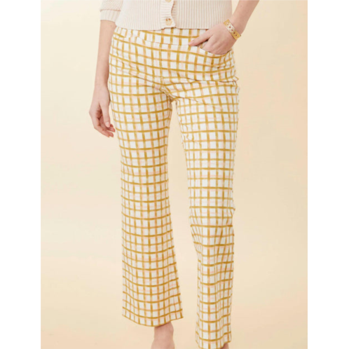 Spartina 449 maren kick flare pant in calm waters plaid