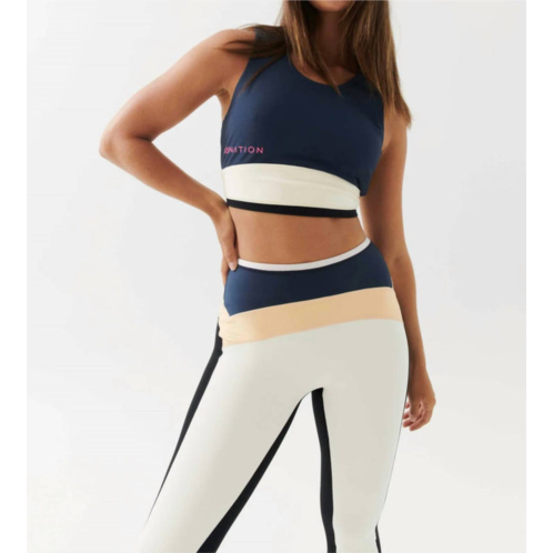 P.E. NATION outline sports bra in midnight navy