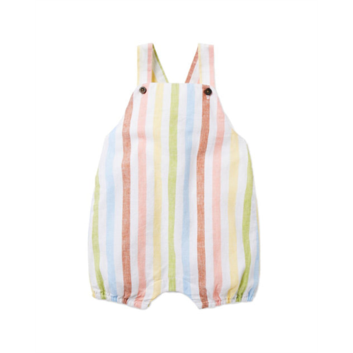 Janie and Jack baby striped linen-blend overall