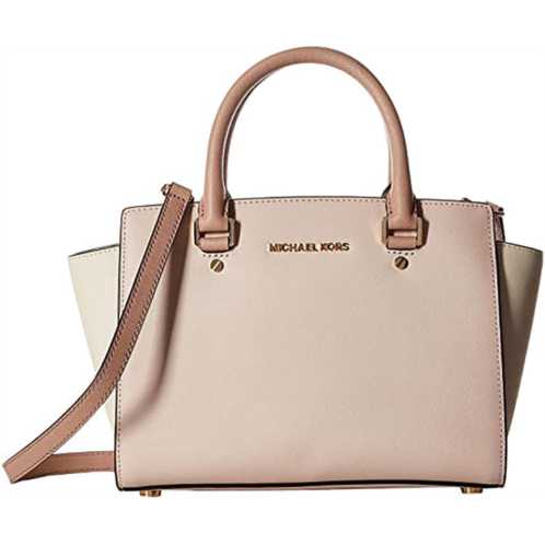 Michael Kors womens selmatop zip satchel (soft /ecru/)