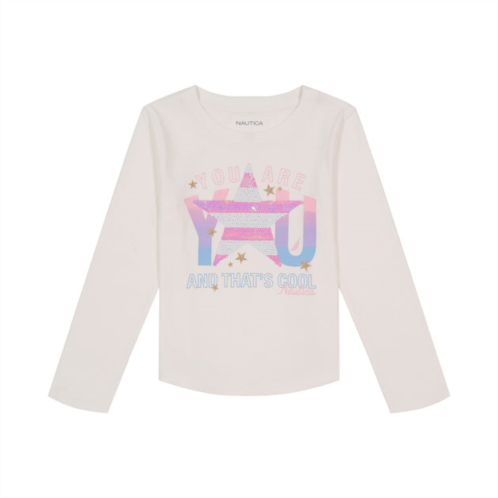 Nautica toddler girls you are you long-sleeve t-shirt (2t-4t)