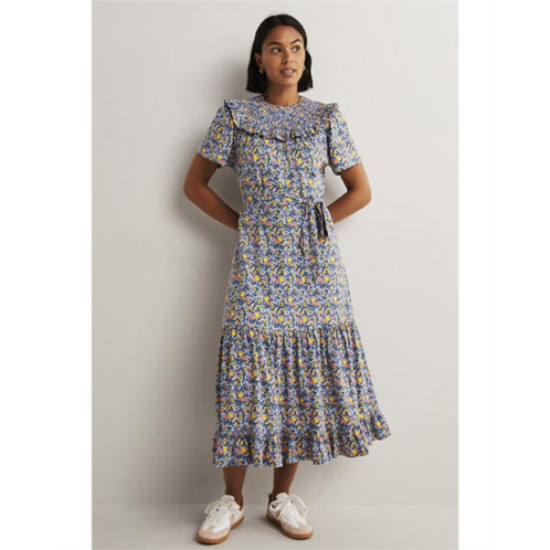 Boden smocked yoke jersey midi dress