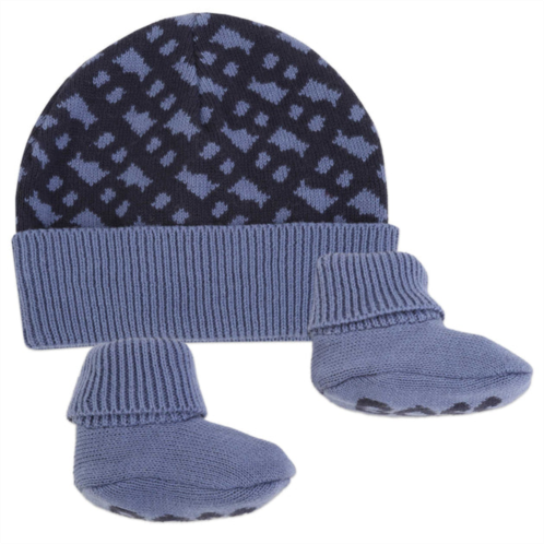 BOSS navy hat & booties baby gift set