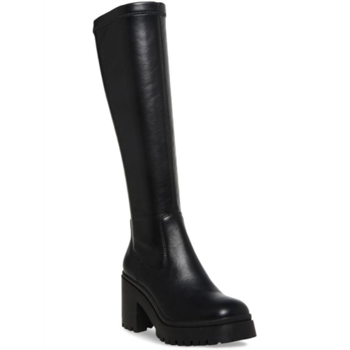 Aqua College ria womens lug sole faux leather knee-high boots