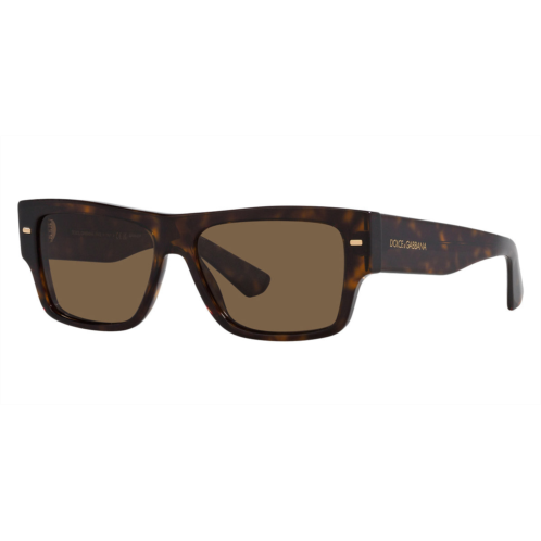 Dolce & Gabbana mens 55 mm havana sunglasses