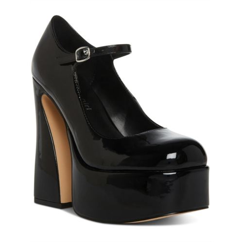 Madden Girl womens faux leather buckle platform heels
