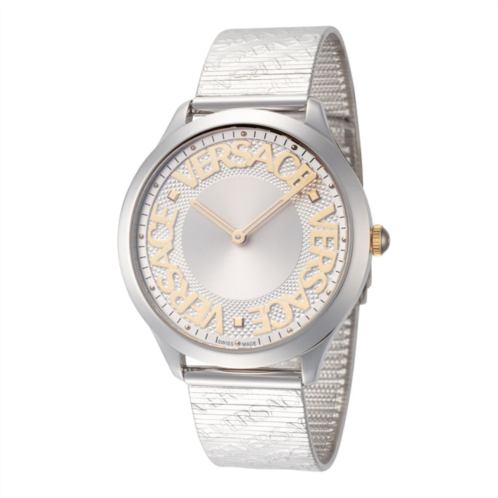 Versace womens 38mm silver tone quartz watch ve2o00422