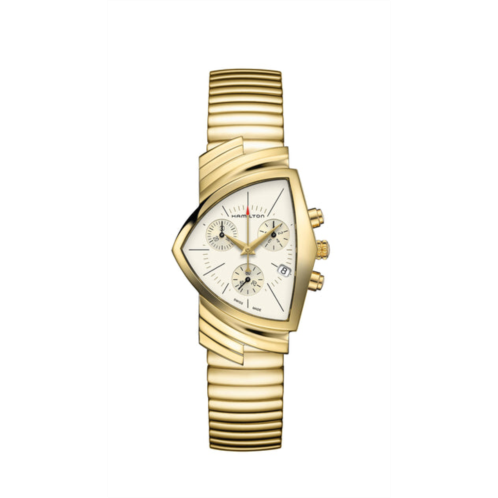 Hamilton mens 32.3mm gold tone quartz watch h24422151
