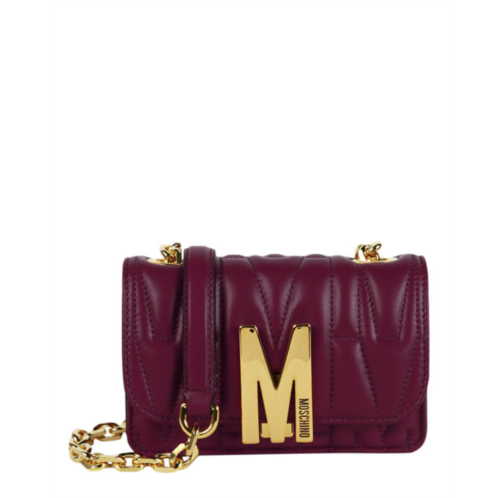 Moschino quilted m leather crossbody bag