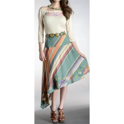 Vintage Collection st tropez asymmetrical skirt in multi