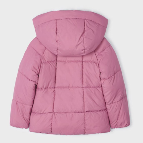 Mayoral pink hooded puffer jacket