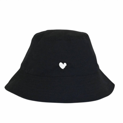 KERRI ROSENTHAL womens bucket hat heart in black