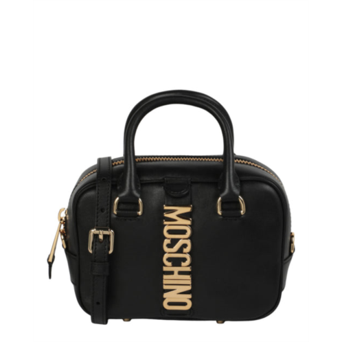 Moschino logo belt leather crossbody bag