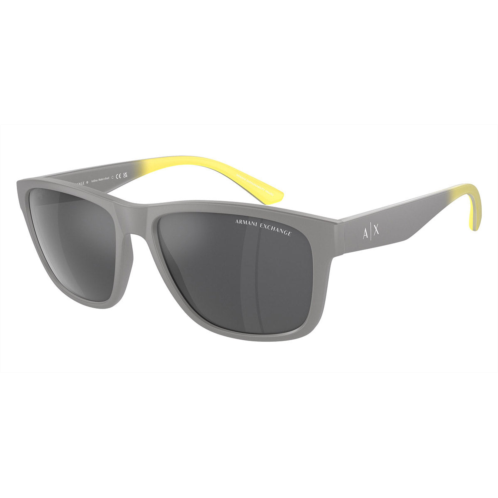 Armani Exchange mens 59mm matte grey sunglasses