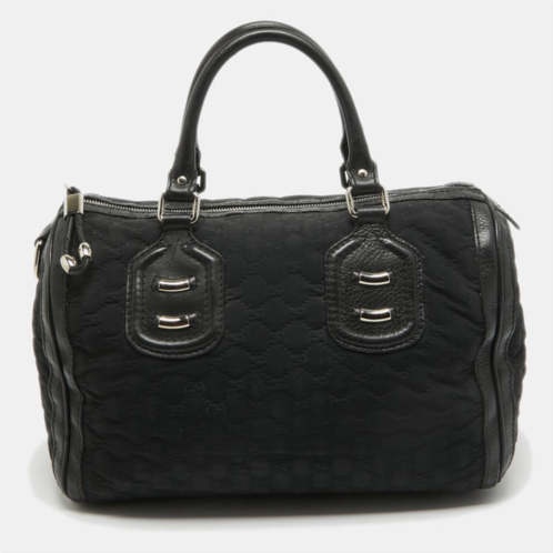 Gucci ssima neoprene and leather medium techno boston bag