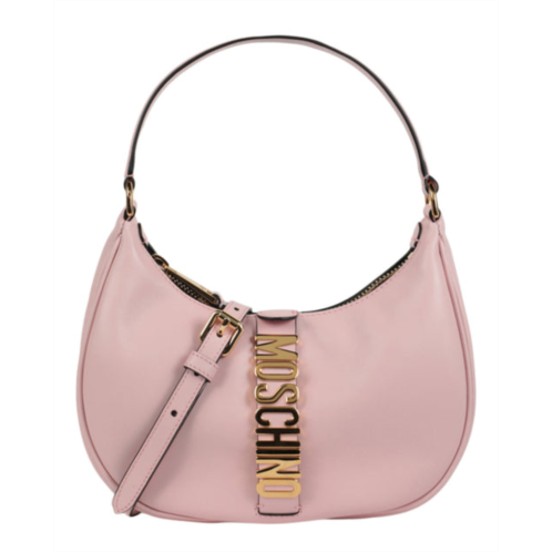 Moschino logo belt leather shoulder bag