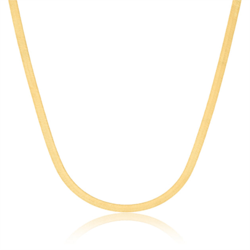 MAX + STONE 14k yellow gold herringbone chain necklace