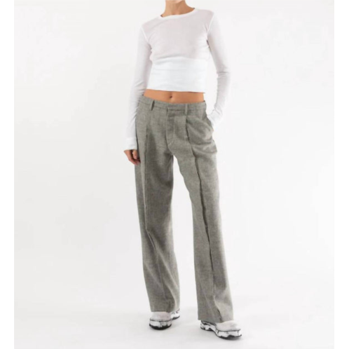 R13 exposed seam trousers in light heather grey