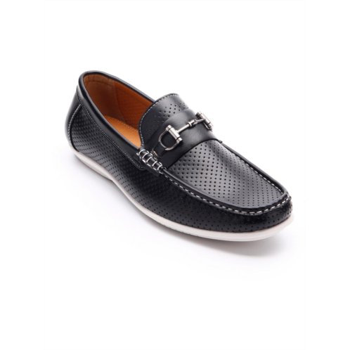 Aston Marc mens faux leather slip-on loafers