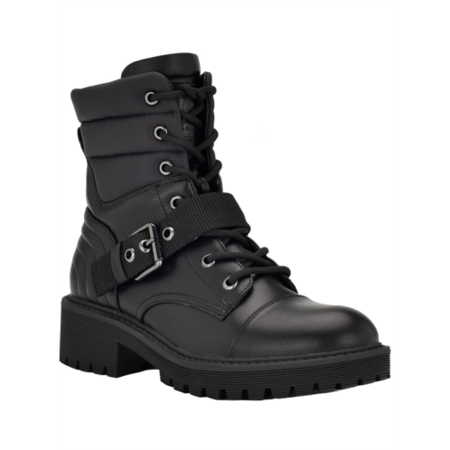 GBG Los Angeles sheelah womens faux leather lug sole combat & lace-up boots