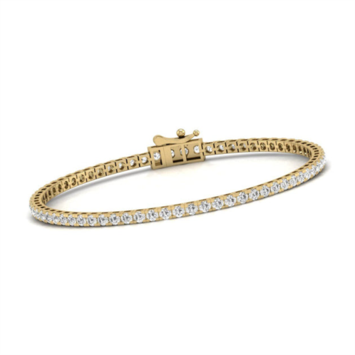 Diana M. diana m lab 2 carat tw diamond tennis bracelet in 14k yellow gold