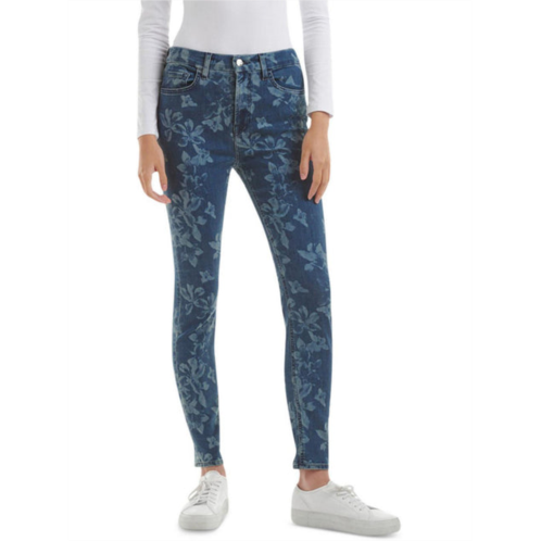 Jen7 womens floral high-rise skinny jeans