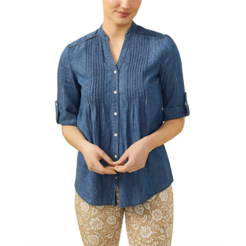 J.McLaughlin riviera linen-blend blouse