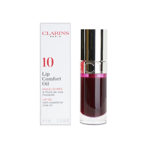 Clarins lip comfort oil enhances & nourishes 10 plum 0.2 oz