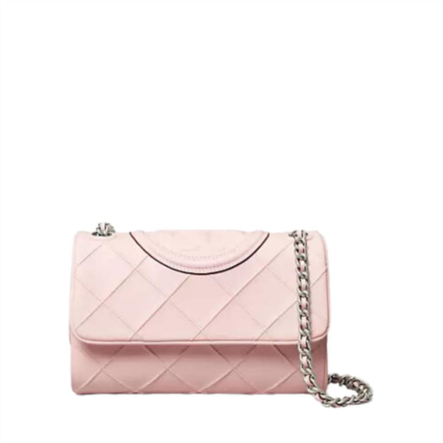 TORY BURCH fleming soft small convertible shoulder bag in pale pink